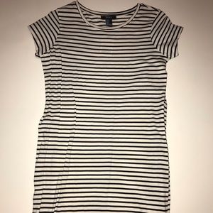 Black and White Stripped T shirt dress